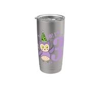 3° compleanno gufo bambino compleanno Bicchiere termico in acciaio inox doppia parete