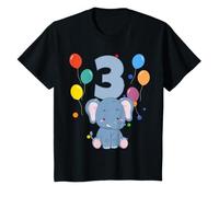 3° compleanno per bambini 3 anni di elefante Maglietta