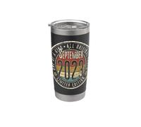 3° Compleanno Vintage Settembre 2023 Retro Limited Edition Bicchiere termico in acciaio inox doppia parete