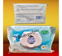 3 Conf (144 Salviettine) Fresh & Clean Carta Igienica Umidificata Biodegradabile