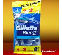 3 Conf (24 Lamette) Gillette Blue II Plus Lametta Rasoio Bilama Chromium Coating