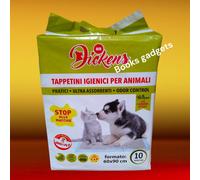 3 Conf. (30 Tappetini) Mr Dickens Tappetino per Animali Carbone Attivo 60x90cm