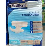 SOFFISOF SLIP PANNOLONI A MUTANDINA CLASSIC PLUS TG. L DA 15 PZ
