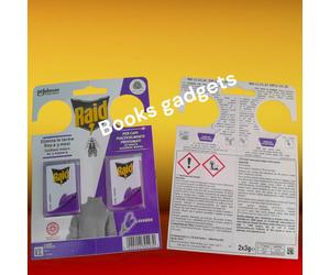 3 Conf. Raid (6 Gel) Uccide le Tarme x Armadi e Cassetti Capi Profumati Lavanda