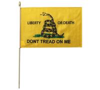 3 Confezione Libertà O Morte Dtom Giallo 30.5cmx45.7cm 68D Ruvido Tex Stick Flag