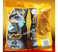 3 Confezioni (12 Rasoi) Bic Flex 4 Lame Rasoio Lametta Uomo Aloe + Vitamina E