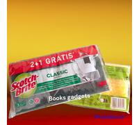 3 Confezioni (9 Spugnette) Scotch Brite Spugna Abrasiva Fibra Verde Spugnetta
