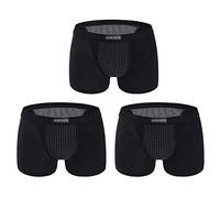 3 Confezioni Biancheria Intima Funzionale Da Uomo Cura Della Prostata Boxer Per Terapia Magnetica Mutande Per L'ingrandimento (Color : Black, Size : XXL)