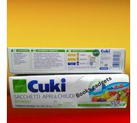3 Confezioni Cuki Sacchetti Apri e Chiudi Ermetici 20x15cm x Frigo Congelatore