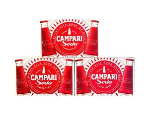 3 Confezioni da 5bottiglie X9,8 i Campari Soda L'Aperitivo