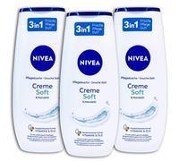 3x 250ml NIVEA Crema Soft Doccia Crema Vitamina Ph Ultra Doccia Olio di Mandorle