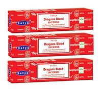 3 confezioni di bastoncini di incenso originali Satya Sai Baba Nag Champa Joss Insence - Insense 15g Box NagChampa Agarbatti (sangue di drago)