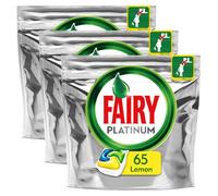 3 confezioni di capsule per lavastoviglie Fairy Platinum Lemon 65 per