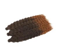 3 confezioni di parrucche lunghe intrecciate ricce, capelli all'uncinetto a onde oceaniche for donne nere, capelli intrecciati profondi for trecce Boho(T1B/30,30inch-75cm)