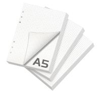3 Confezioni di Ricarica di Carta A5, 180 Fogli di Carta a Quadretti con 6 Fori Formato A5, Ricariche di Cartas per Appunti, Agende, Planner, Diari, Schizzi