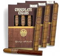 3 confezioni di sigaro al cioccolato, con nocciola, cioccolato al latte e sapore di vaniglia. Regalo di compleanno, matrimonio, da uomo