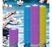 3 Confezioni di Testine di Ricambio per Spazzolino da Bagno, Pulizia Efficiente, Facile Sostituzione, Disponibile in 3 Combinazioni di Colori 36 pezzi giallo blu viola,18 pezzi giallo blu viola,6 pezz