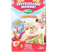 3 confezioni di valfrutta triangolini succo pesca ml.100x12