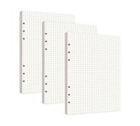 3 Confezioni Fogli a5 con Buchi - 3 Confezioni di Ricarica di Carta A5 con Buchi 135 Fogli di Carta 6 Fori Ricariche di Carta per A5 Agende, Schizzi, Planner, Diari