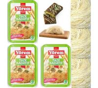 3 confezioni [garanzia di freschezza] X Kadaifi Pastry Threads Dessert fresco in stile turco Kadayif da utilizzare con il famoso cioccolato di Dubai Kataifi Teigfaden da 400 grammi di Pufai Grocery,