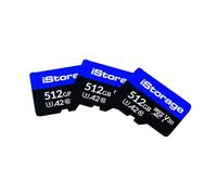 3 CONFEZIONI iStorage 512GB microSD card | Cripta i dati archiviati su schede microSD iStorage utilizzando l'unità flash USB datAshur SD | Compatibile solo con unità SD dataAshur