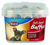3 confezioni Trixie Soft Snack Baffos, 3 x 140 g