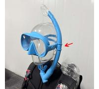 3 connettori a 8 anelli in silicone per sistemi di snorkeling e immersioni, mantiene un forte legame tra maschera e tubo di respirazione (bianco)