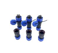 3 connettori per aeronautica SP21 a 2 poli, IP68 2 pin, spina aviazione senza saldatura, spina impermeabile per lampade esterne, 500 V 30 A (12 AWG cavo a vite crimpatura)