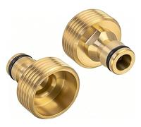 3 connettori per tubo da giardino, per irrigazione e rubinetto, con filettatura esterna e attacco per tubo da giardino (compatibile con sistema a incastro Gardena), raccordo per tubo dell'acqua