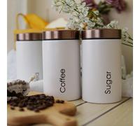 3 Contenitori Eleganti per La Conservazione Del Caffè, Dello Zucchero E Del Tè