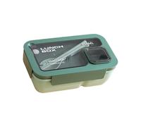 3 contenitori per alimenti divisi, con design adatto al microonde e trasportini portatili, perfetto per l'uso quotidiano dei pendolari