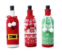 3 Coperchi Decorativi In Maglia Per Bottiglie Vino Usati Per Feste Fe