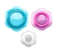 3 coperchi in silicone riutilizzabili, coperchi elasticizzati in silicone, copertura elastica resistente al calore per microonde, coperture per ciotole in silicone per uso alimentare, per contenitori