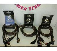 KIT 3 Coppie Cavi RCA Ground Zero 1 mt GZCC 1.3X Cavo Tripla Schermatura auto da 1 metro con cavo remote