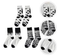 3 coppie da donne calze di mucca zebra calzini calzini caldi da mucca calda