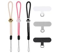 3 cordini per telefono, ciondolo a forma di zampa di gatto, cinturino da polso per cellulare, catenella per cellulare, cordini per telefoni, per donne e ragazze, per la maggior parte degli smartphone