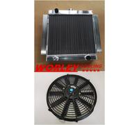 3 core aluminum radiator + fan for Ford Escort Mk1 Mk2 RS2000 1968-1980 Manual