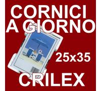 3 Cornici a Giorno 25x35 in Crilex Antinfortunistico, Ultra- Trasparente e Leggero - Cornice in Crilex 25x35 - Conf. da 3 Pz.