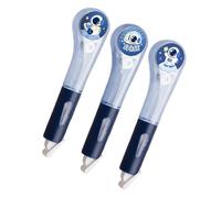 3 correttori a nastro, 6 m x 5 mm, per prendere appunti, ricaricabili, per un totale di 18 m, per scuola e nastro