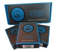 3 Crabtree & Evelyn Sapone Da Bagno Per Uomo All'INDIAN SANDALWOOD Con CYPRESS