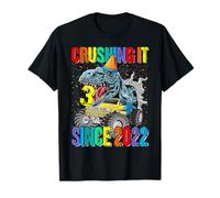3 Crushing It Since 2022 Monster Truck 3 ° compleanno regalo ragazzo Maglietta