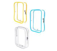 3 cubi di imballaggio 3-1-1 borsa da toeletta, borsa liquida approvata TSA per vacanze, elementi essenziali per aerei, must have per viaggi internazionali, organizer per trucchi per donne e uomini,