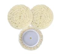 3 cuscinetti in lana fine per lucidatura e lucidatura di veicoli, 1,5 cm, 17,8 cm, per pulizia vetri del cofano, strumento per lucidare la lana