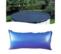 3 cuscini gonfiabili per piscina da 2,3 x 1,8 m, in PVC da 0 3 mm e corda resistente per un posizionamento sicuro, accumulo di acqua piovana e detriti