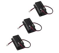 3 custodie per batteria Yootones per pickup per chitarra, 9 V, con cavo a 2 pin, compatibile con pickup per chitarra e basso (nero)