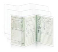 3 custodie protettive per libretto di auto, pieghevoli, trasparenti, 227 x 112 mm, per patente di guida, per auto, moto, rimorchi
