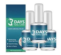 3 Days Nail Care & Polish, Formula naturale, Asciugatura rapida, Brillantezza a lunga durata, Protegge e nutre le unghie, Ripristina la salute delle dita per tutti i tipi di pelle, 16 ml (3Pezzo)