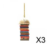 3 Decorazioni per Albero di Natale per Gli Amanti Dei Libri, Decorazioni per