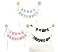 3 decorazioni per torte di compleanno, decorazioni per torte di compleanno, decorazioni per torte e dessert