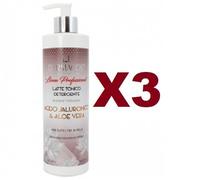 3 DERMACOS PROFESSIONAL LATTE TONICO DETERGENTE ACIDO JALURONICO ALOE VERA 500ML